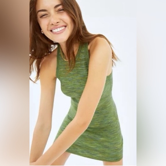 Aritzia Sunday Best Space Dye Yucca Green Jodie Dress - Picture 2 of 6